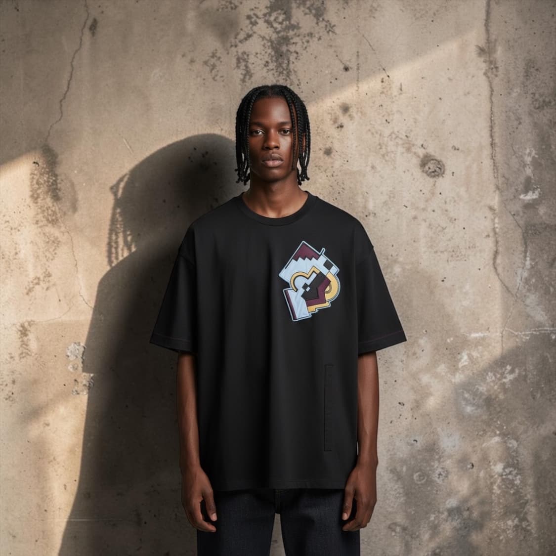 50/ 송지오 옴므 그래픽 패치 라운드 반팔 상품이미지1