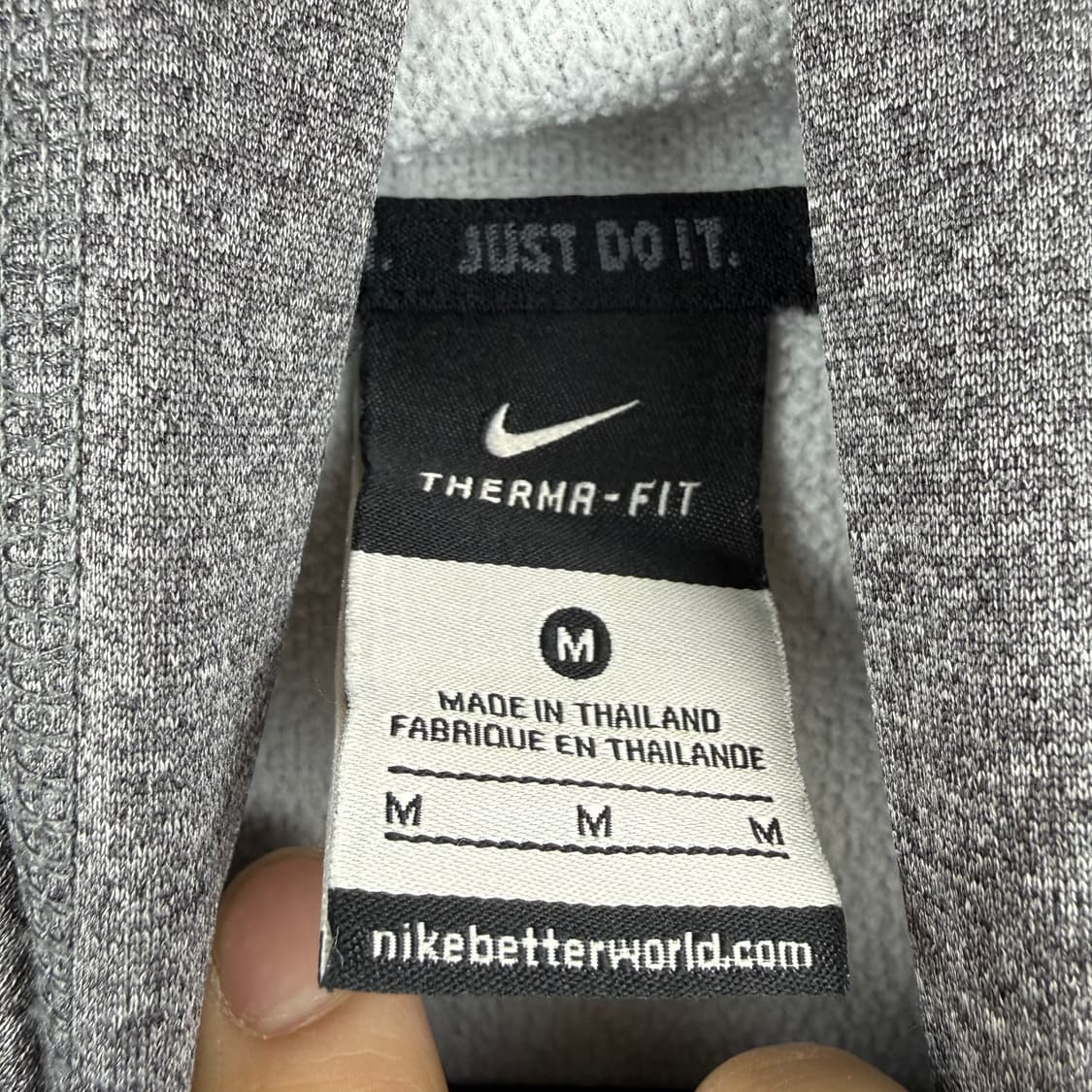(M) 나이키 써마핏 트레이닝 기모 후드 티 차콜 상품이미지3
