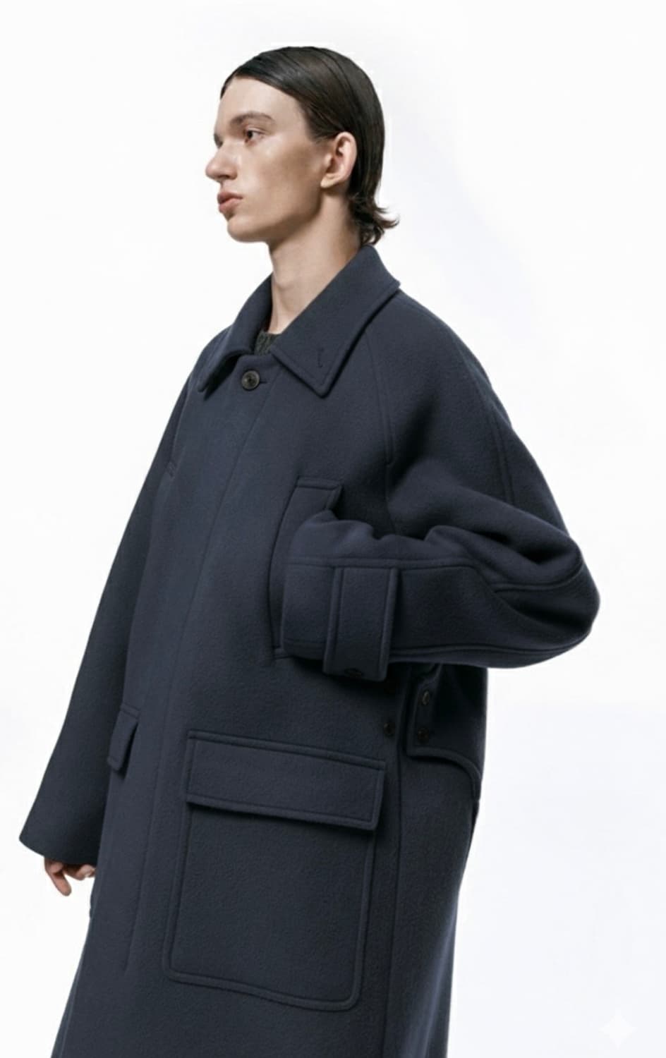 인사일런스 발마칸 네이비 코트 상품이미지1