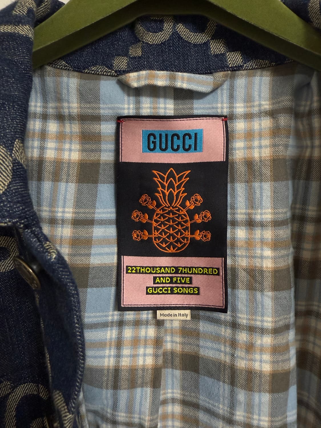 구찌 GG 점보 데님 자켓 52 사이즈 거의 새상품 상품이미지4