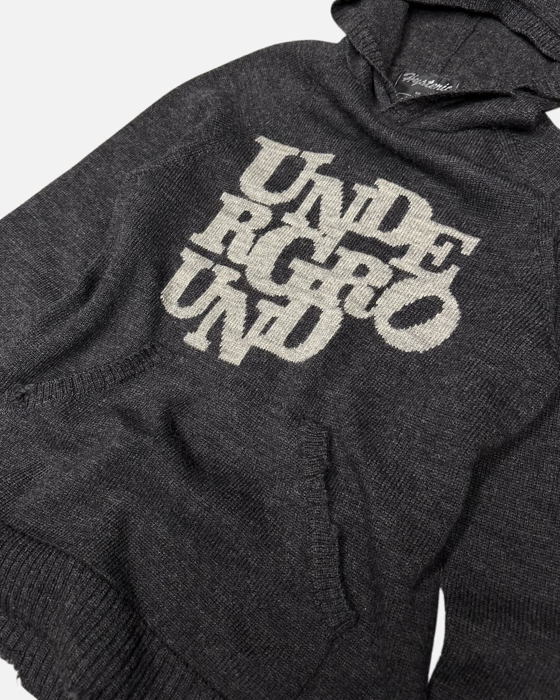 'under ground' damaged wool knit hood 상품이미지4