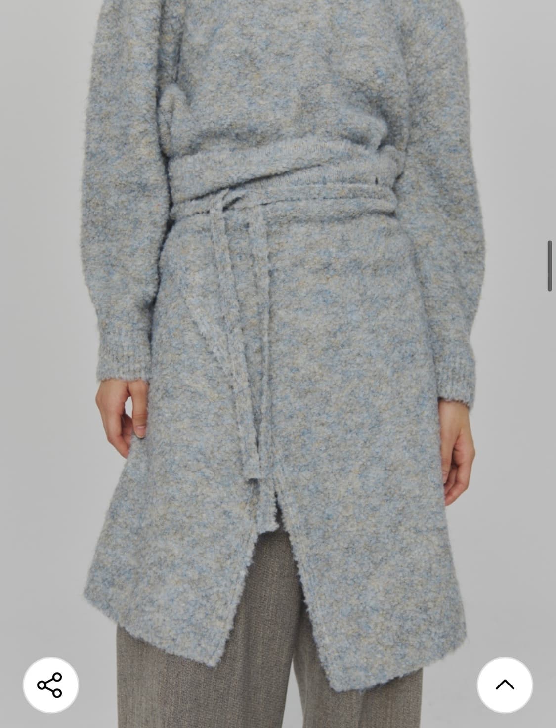 아모멘토 MIX BOUCLE WRAP SKIRT_IVORY 상품이미지4