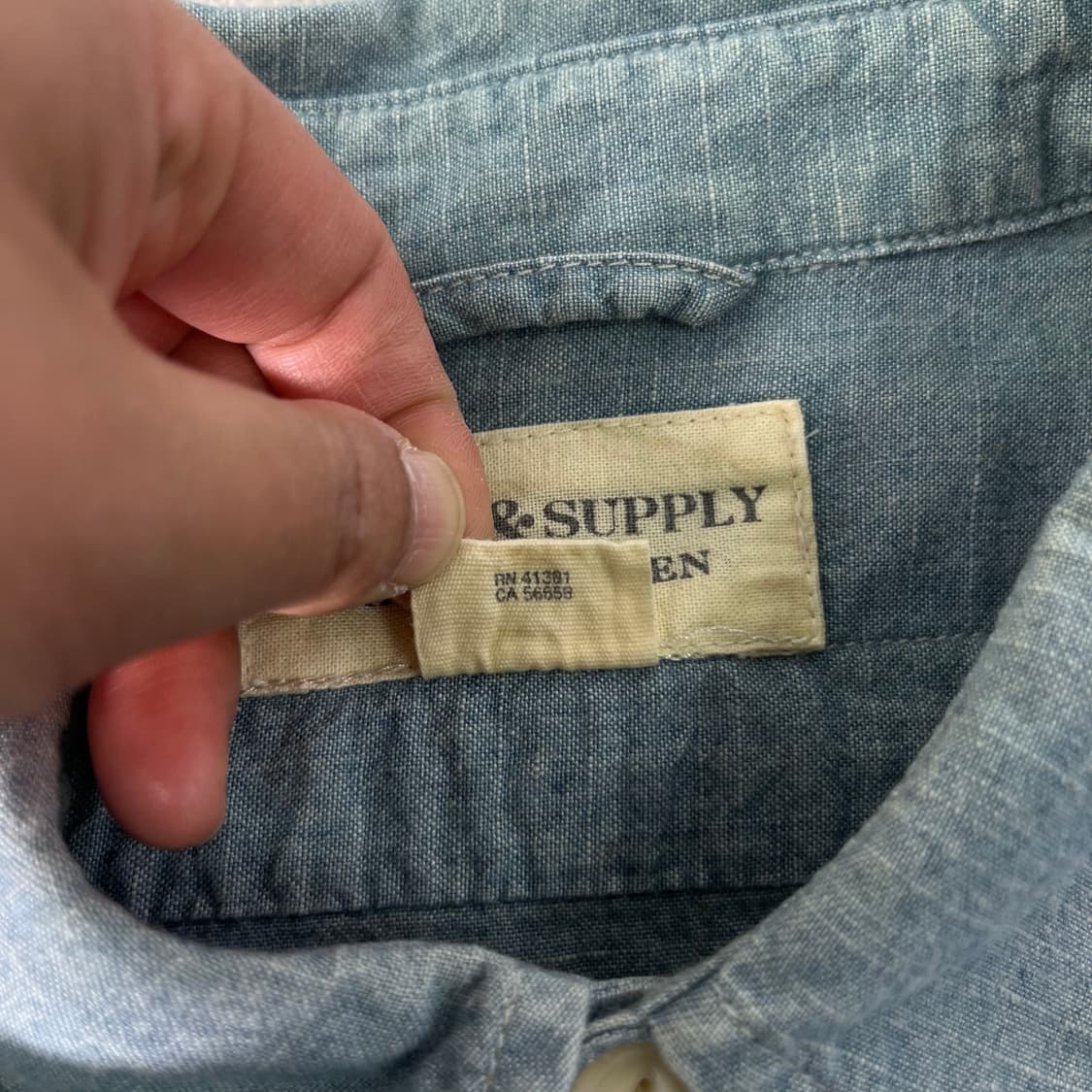 100 폴로랄프로렌 데님앤서플라이 샴브레이 데님 셔츠 상품이미지5