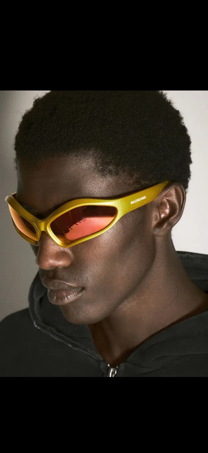 발렌시아가 페넥 오발 선글라스 옐로우 레드 상품이미지2