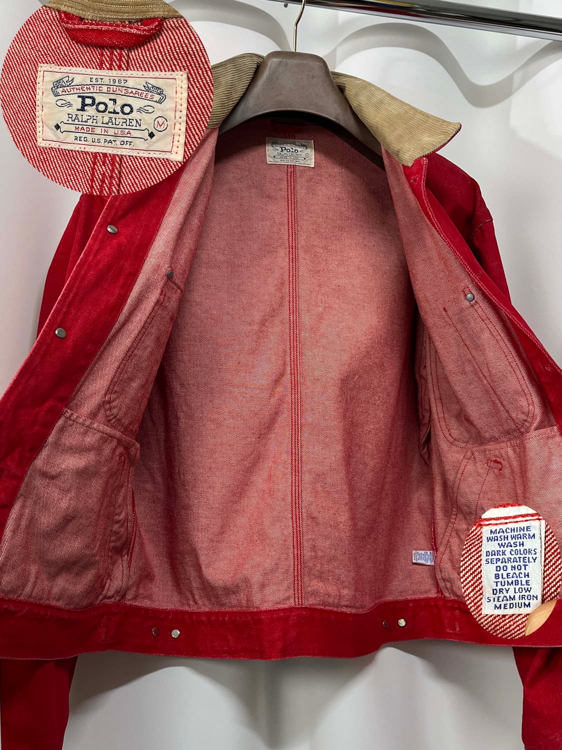 80's usa 폴로 랄프로렌 헤비캔버스 덩가리 데님 트러커 자켓 상품이미지3