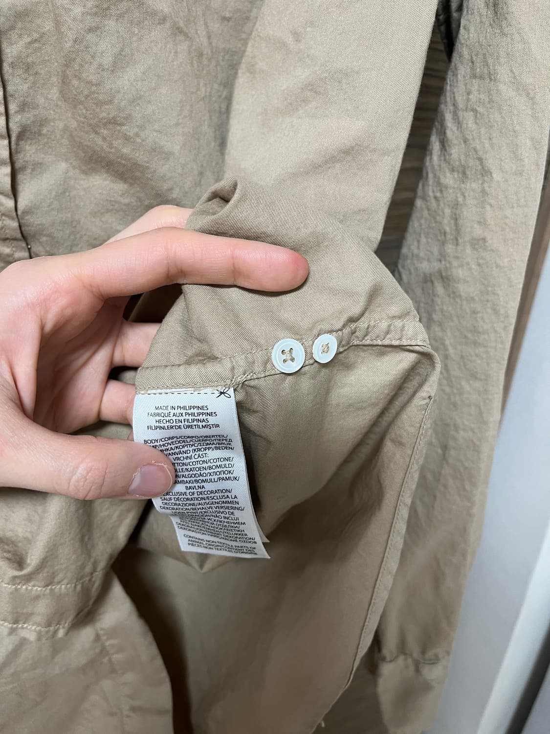 폴로랄프로렌 릴렉스드핏 베이지 셔츠 xs 상품이미지3