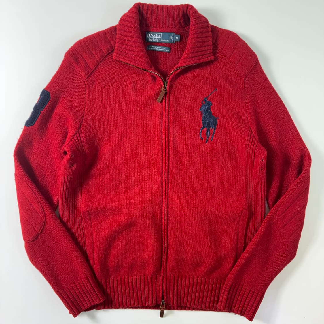Polo 폴로 랄프로렌 레드 빅포니 램스울 2-way 니트 상품이미지1