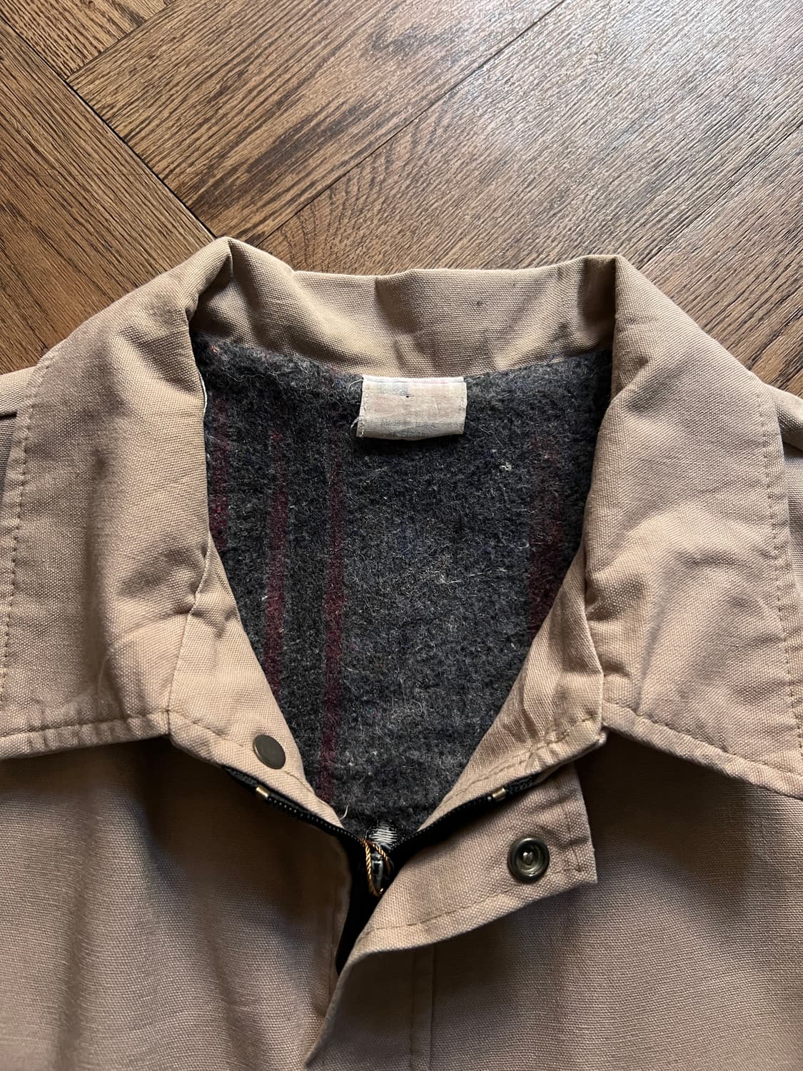 [XL]80's Made in USA 요크 캔버스 블랭킷 워크자켓 상품이미지2