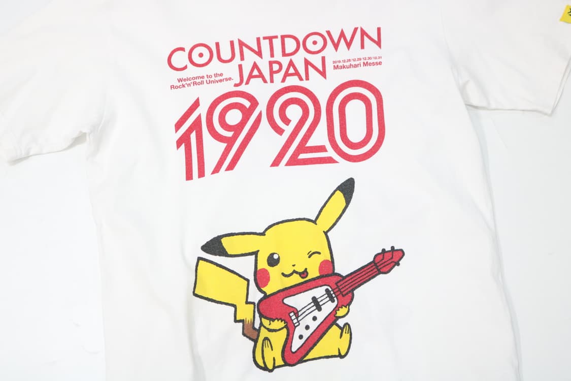 포켓몬스터 락 인 재팬 카운트다운 피카츄 기타 그래픽 티셔츠 상품이미지3