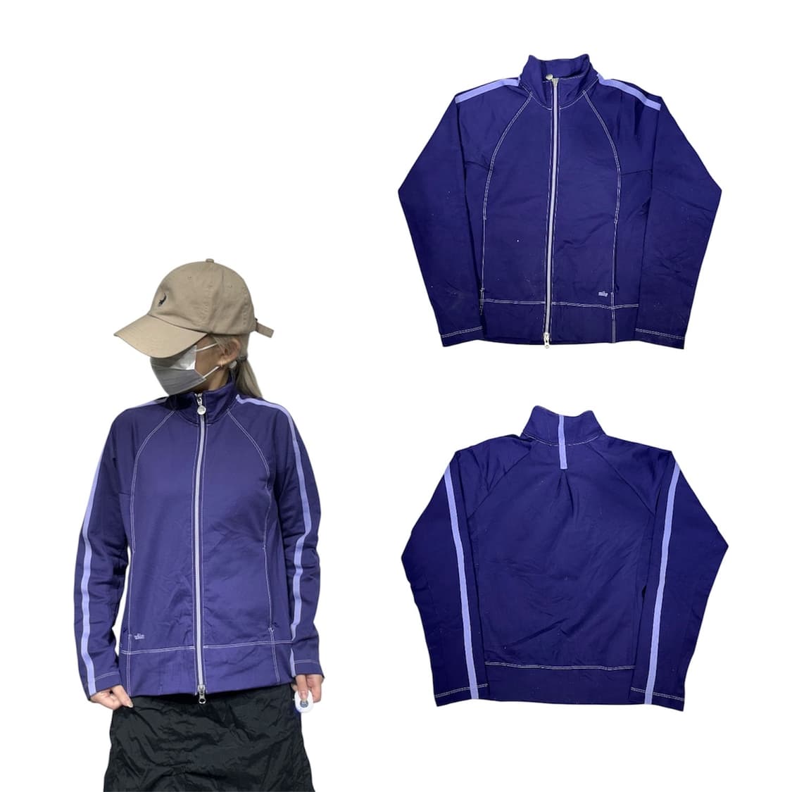 00s 나이키 퍼플 골프 사이드 라인 트랙탑 져지 90 상품이미지1