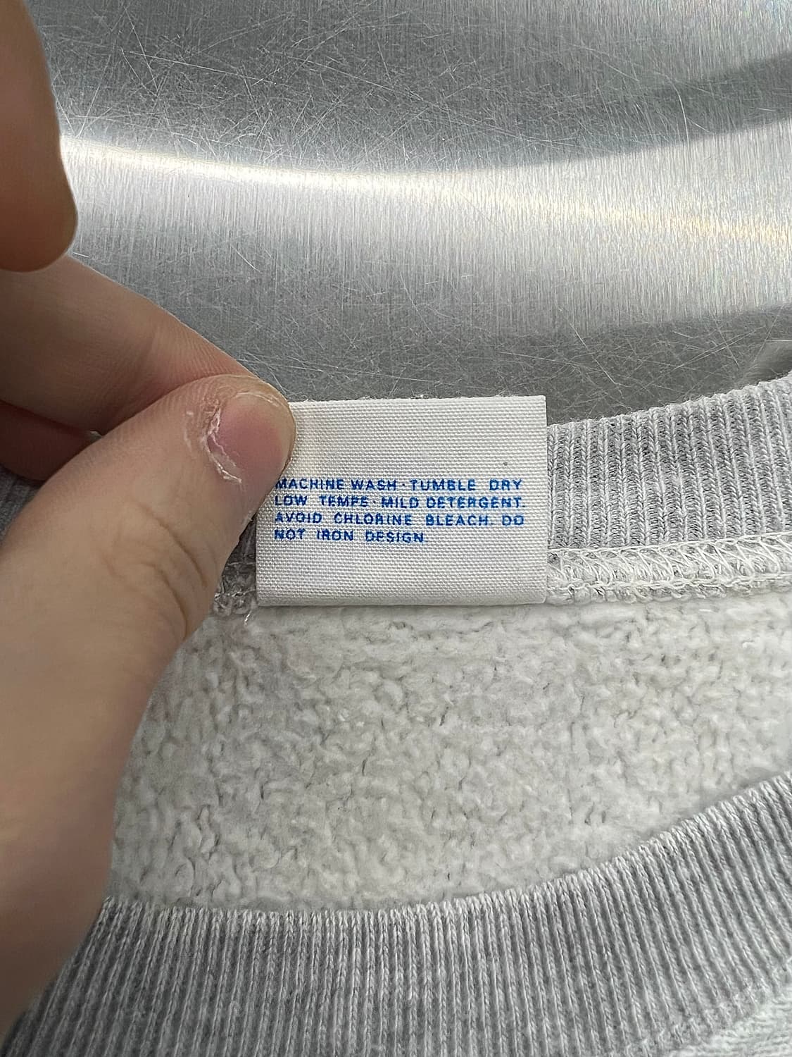 챔피온 라이트 그레이 리버스 위브 스웨트 셔츠 상품이미지8