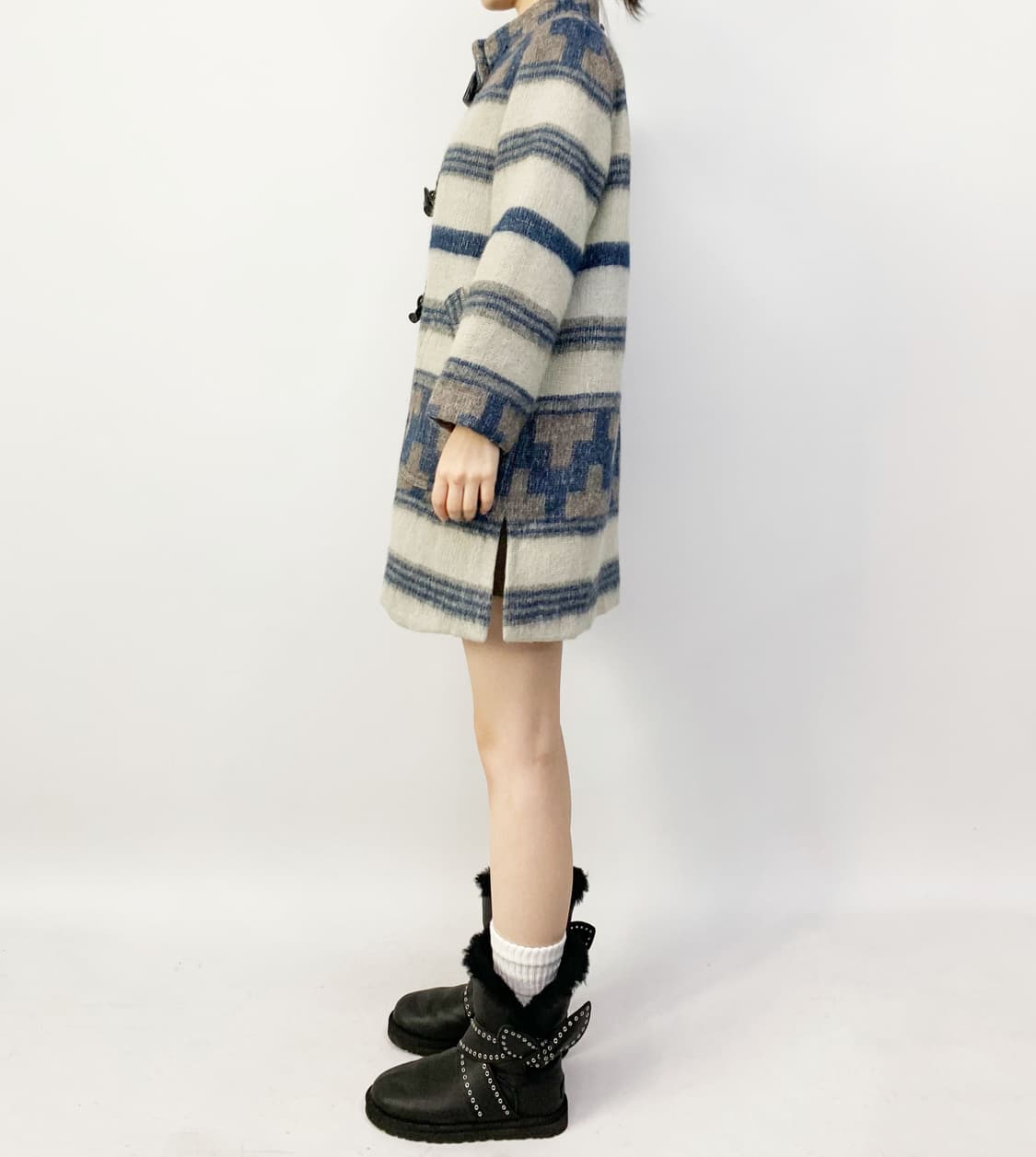 HARUKI 에스닉 더플 코트 상품이미지2