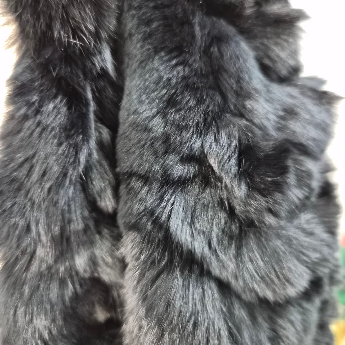 프리미엄 렉스 토끼털 블랙 니팅 퍼 머플러 상품이미지5