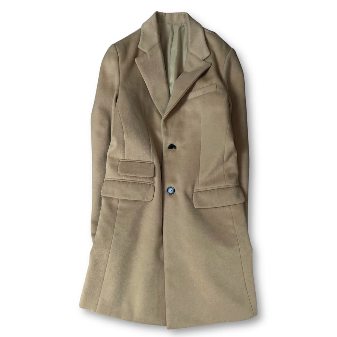 커스텀멜로우 연베이지 싱글 코트 S 상품이미지1