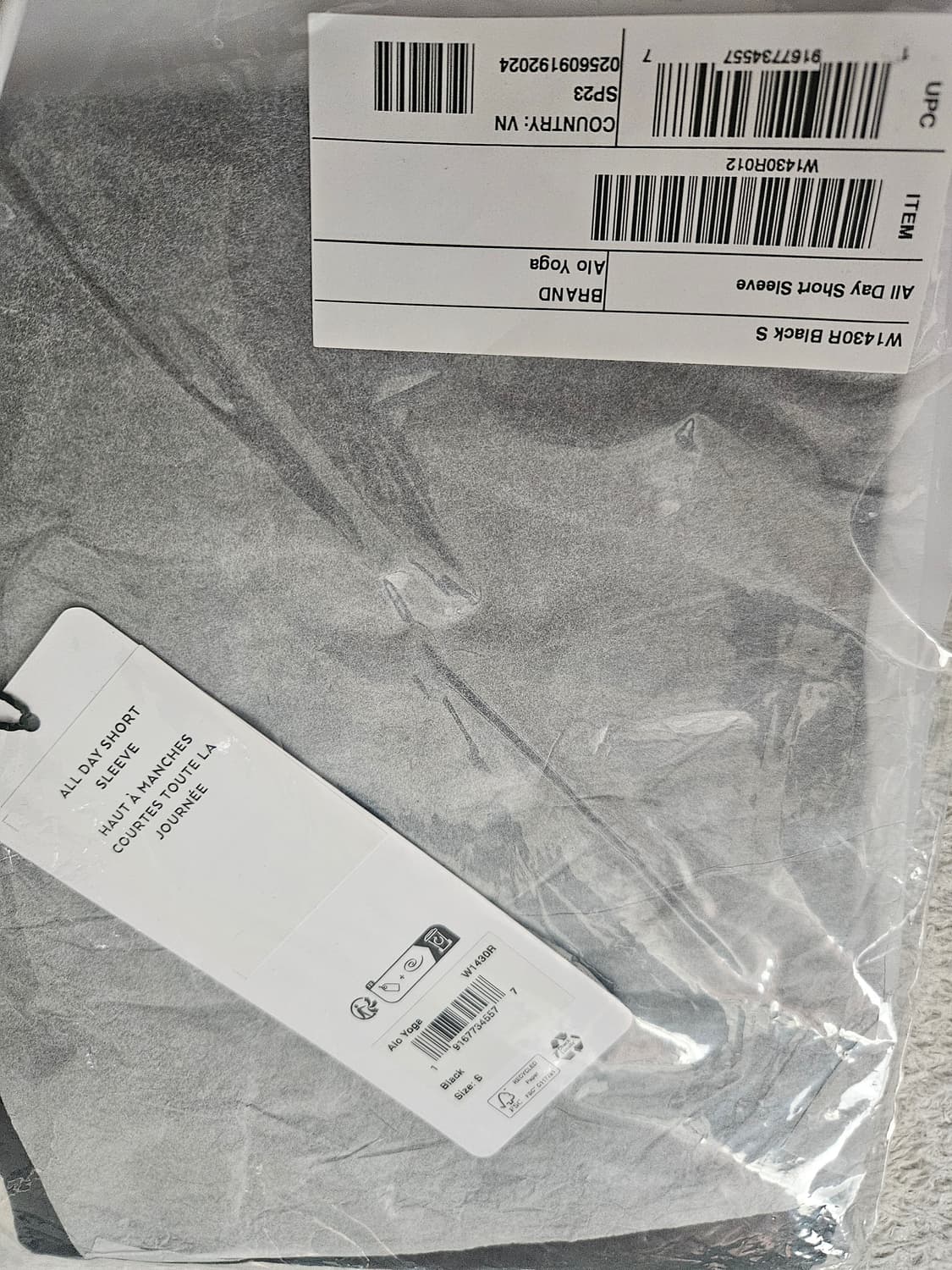 (새상품) 알로요가 Alo Yoga All Day 반팔 블랙 S 상품이미지4