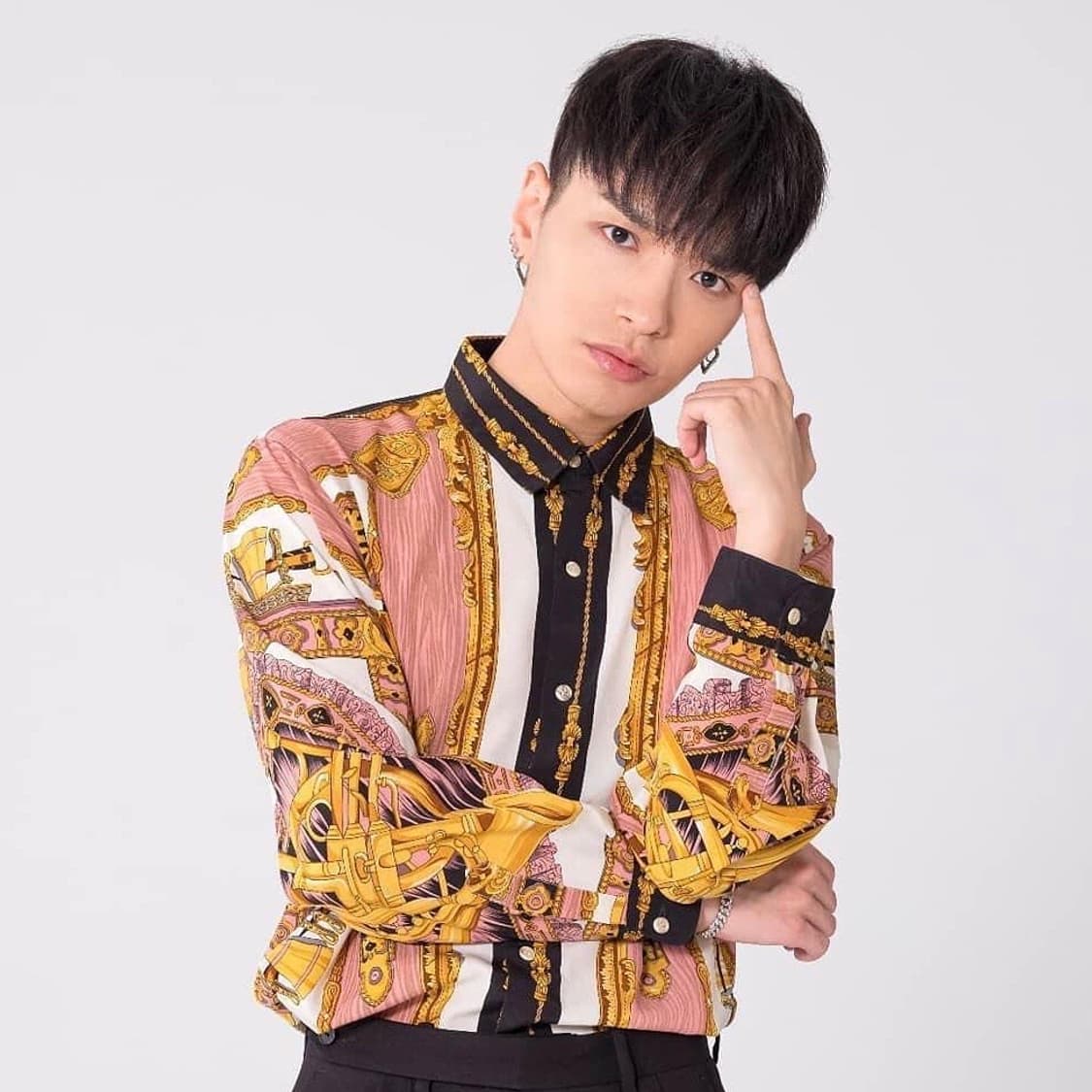 메탈릭 실크 베르사체 바로크 패턴 실크 셔츠 상품이미지5