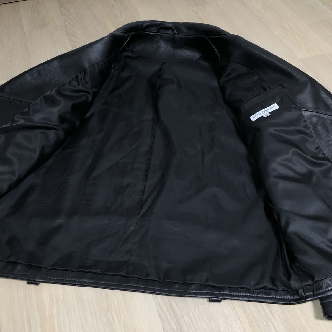 (XL) 에이징 CCC AGING CCC 램스킨 라이더 자켓 블랙 상품이미지8