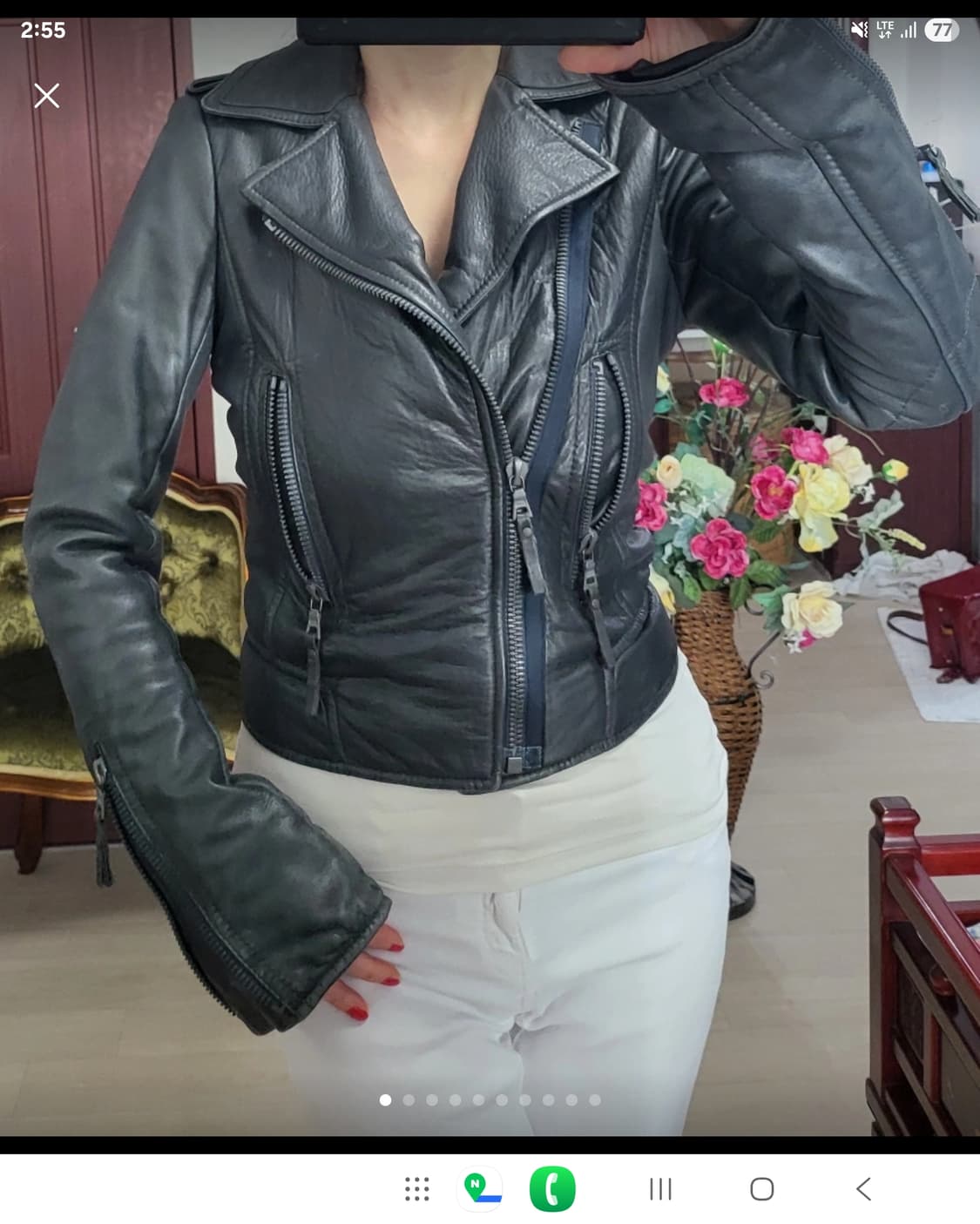 정품 발렌시아가 라이더 모터 가죽 쟈켓  상품이미지2