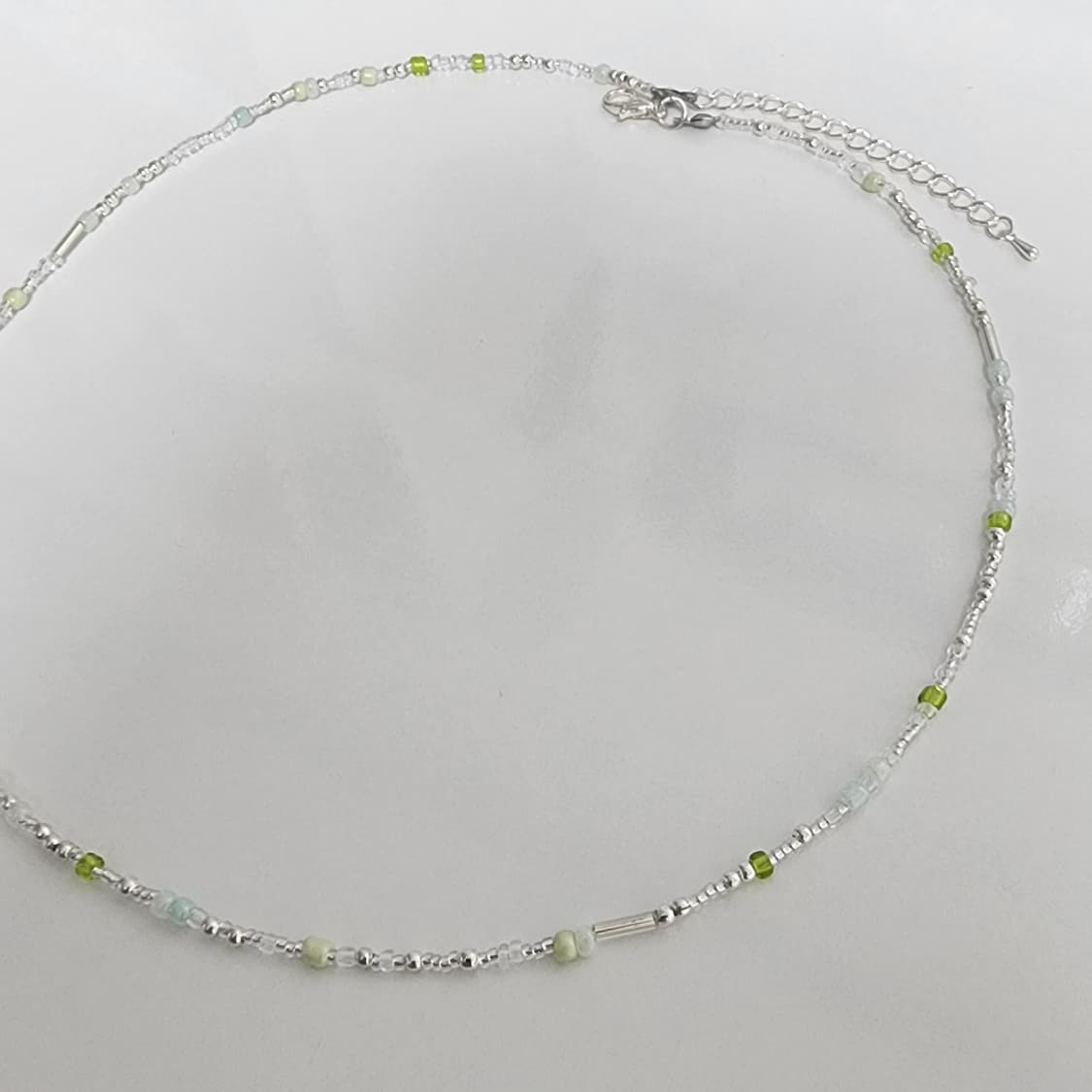 남자 그린실버 목걸이 상품이미지2