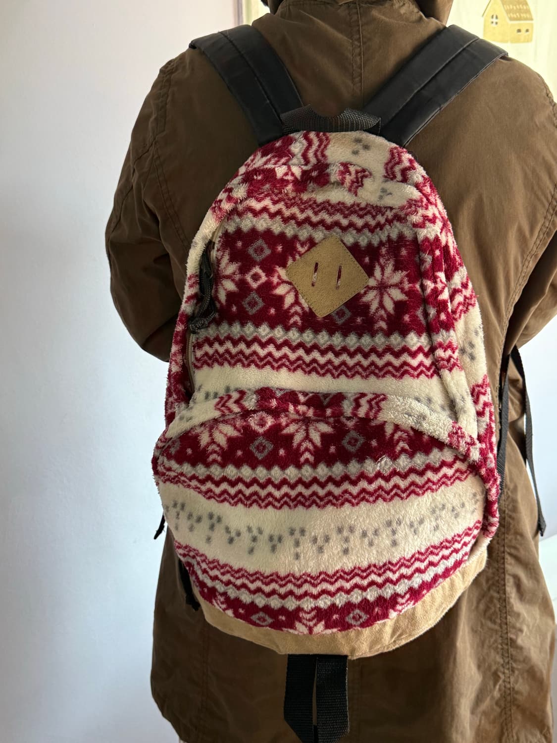 후리스 백팩 플리스백팩 눈꽃백팩 모리걸 일본빈티지 모리무드 상품이미지8