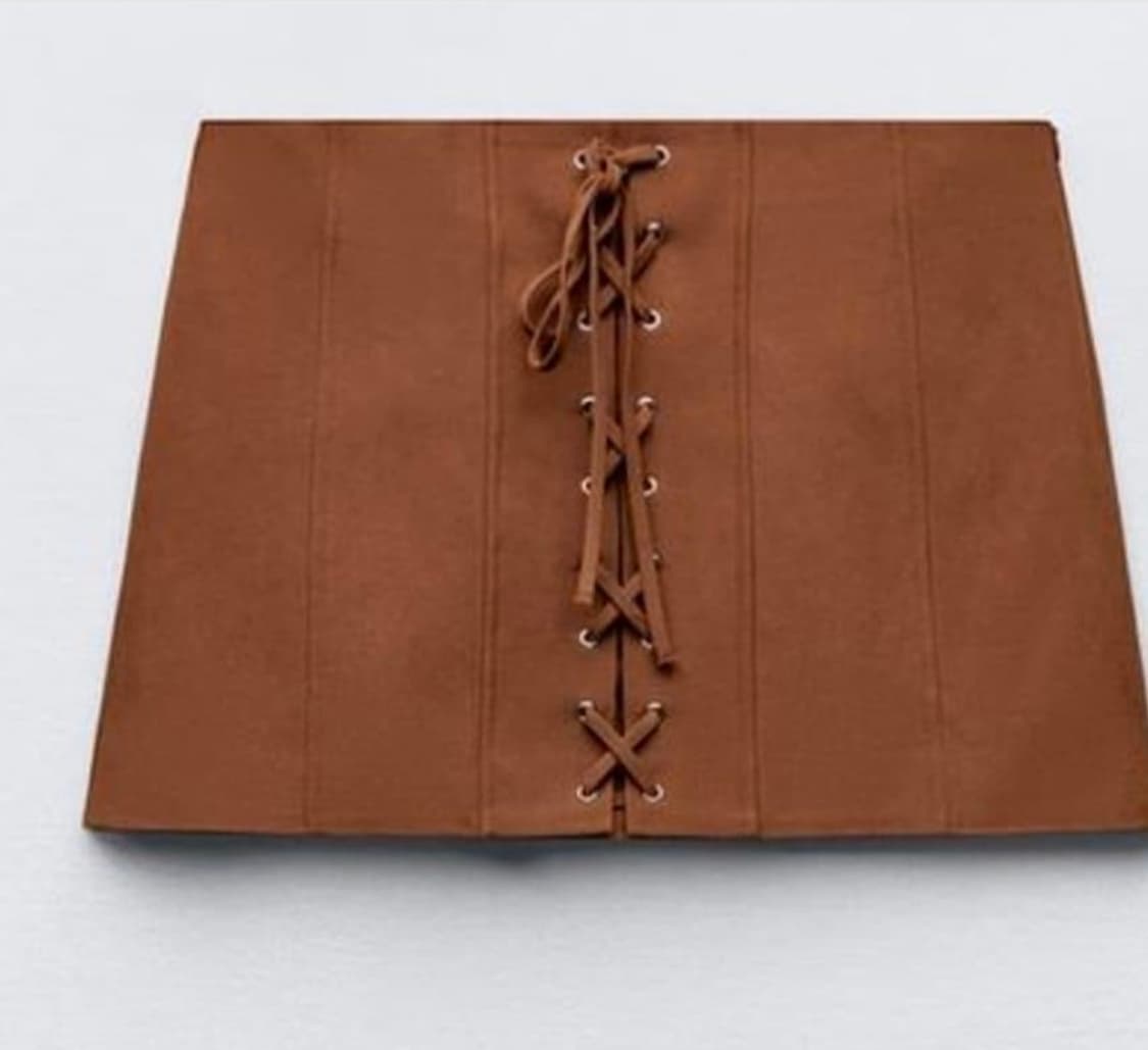 자라 zara skirt 레이스업 코르셋 스커트 치마 L 새상품 상품이미지2