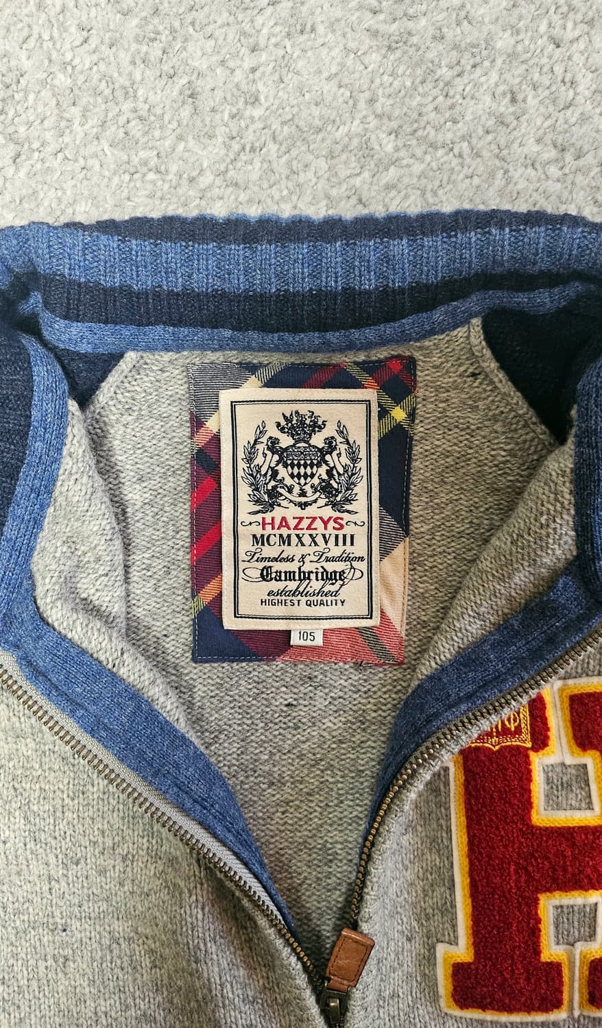 헤지스 H 로고 니트 집업 가디건 상품이미지2