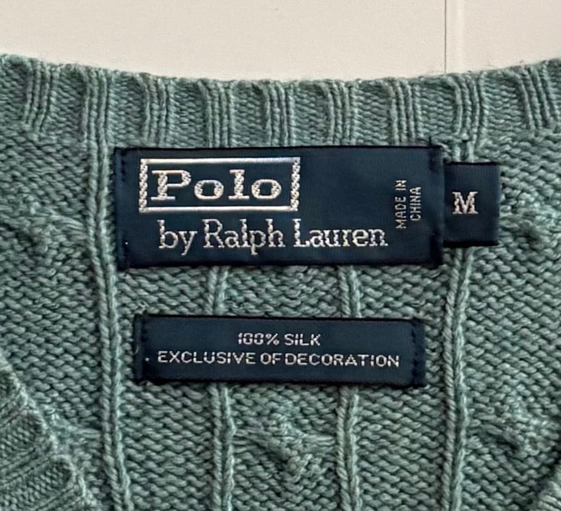 Polo 폴로랄프로렌 실크 V넥 케이블 니트 상품이미지4