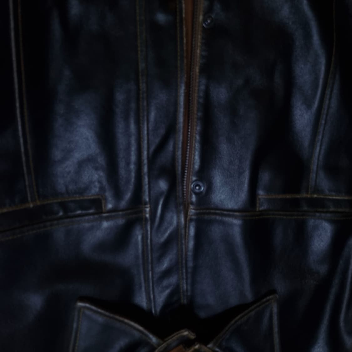올드갭 브라운 레더 자켓 m 상품이미지4