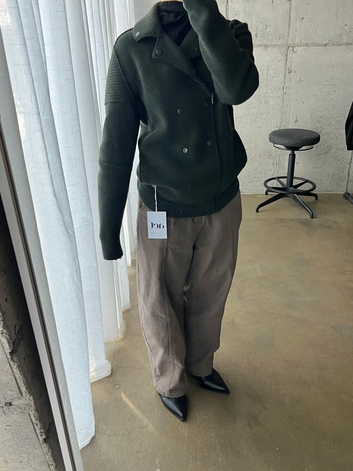 Diesel 디젤 더블브레스트 울 자켓 다크그린 상품이미지6