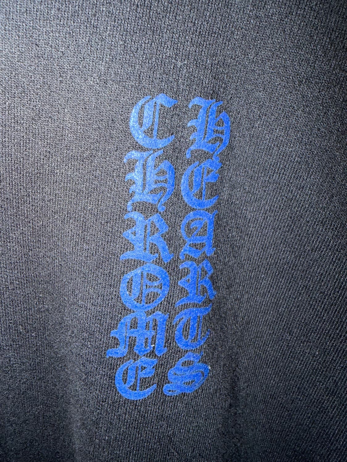 크롬하츠 버티컬 로고 헤비웨이트 후드집업 블루블랙 상품이미지2