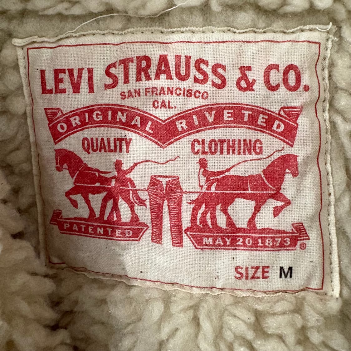 Levi's 리바이스 그린 코치 자켓 쉐르파 칼라 M 상품이미지4