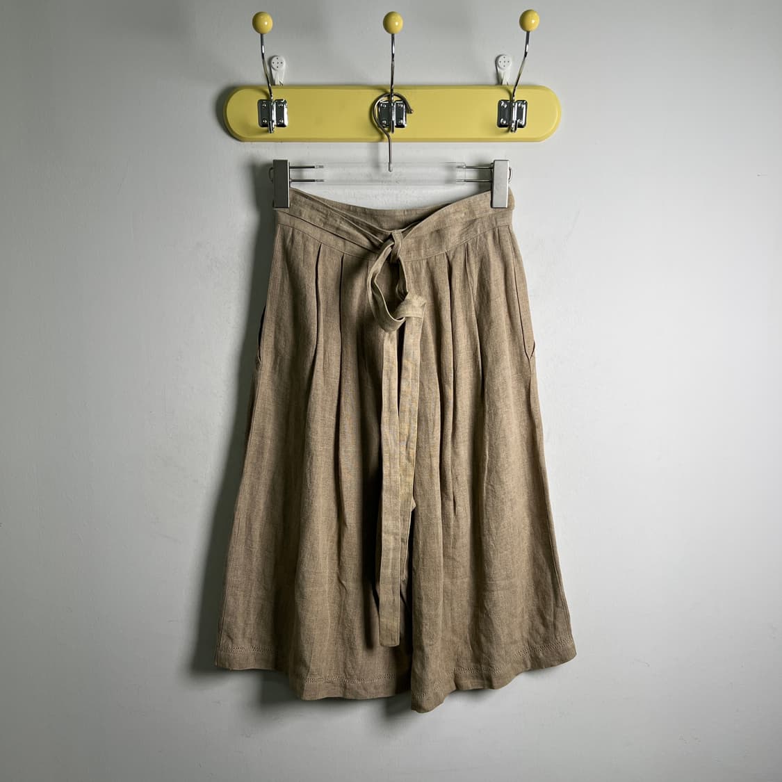 90's 이세이미야케 플랜테이션 린넨 턱 와이드 하프 팬츠  상품이미지2