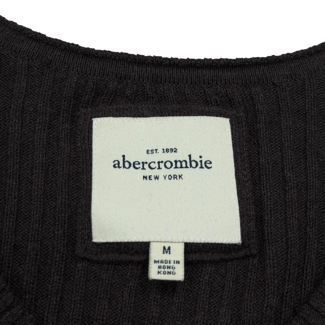 아베크롬비 빈티지 딱붙핏 브라운 Y2K 헨리넥 니트 상품이미지4