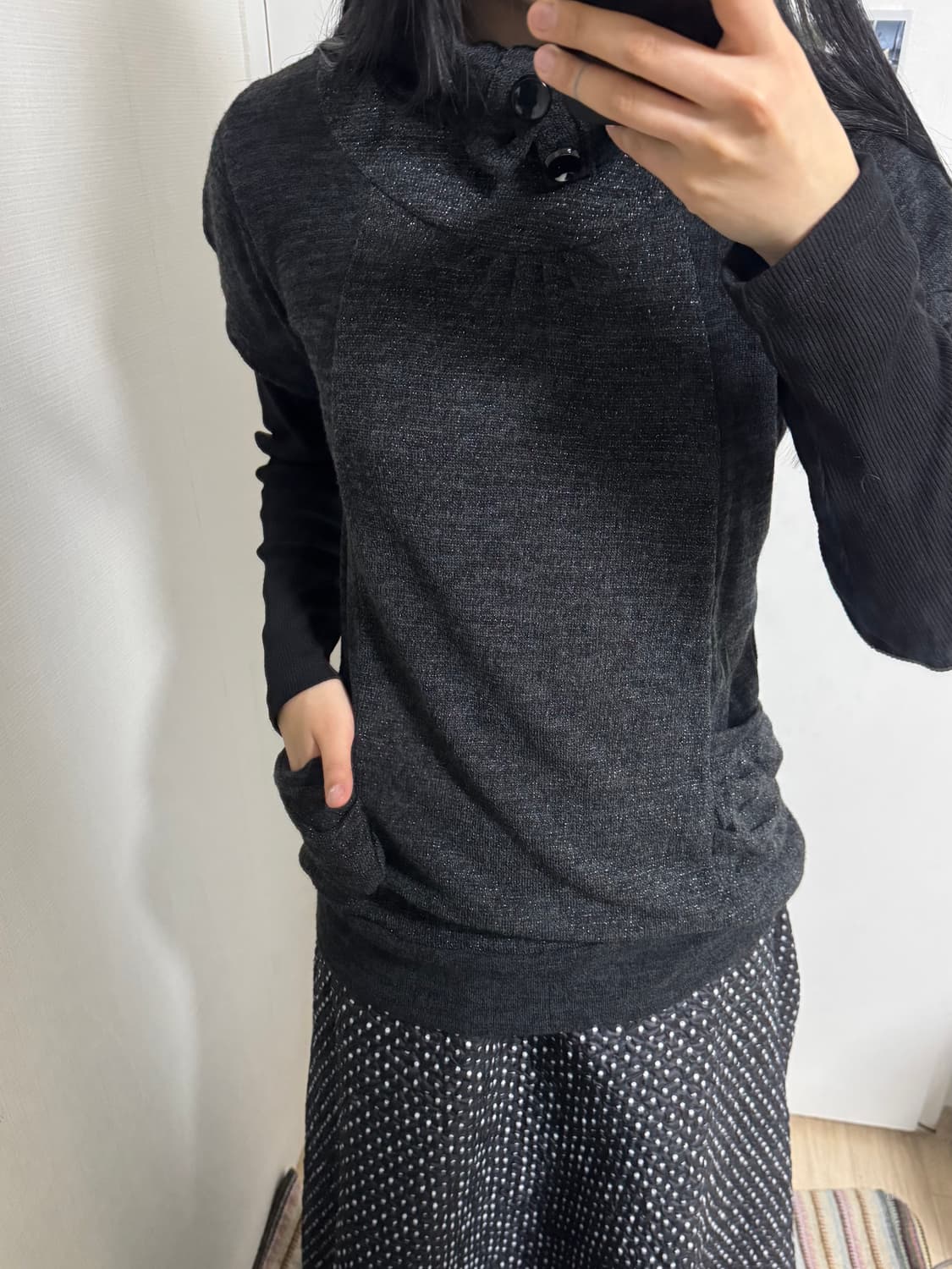 Vintage high neck knit 상품이미지2