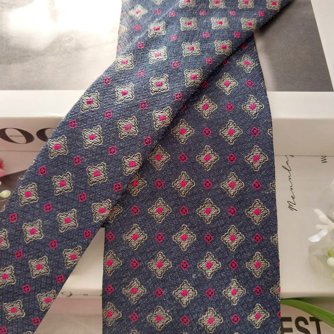 에스.티. 듀퐁 넥타이 자카드 패턴 8.5cm A+~A등급 K2080
 상품이미지4