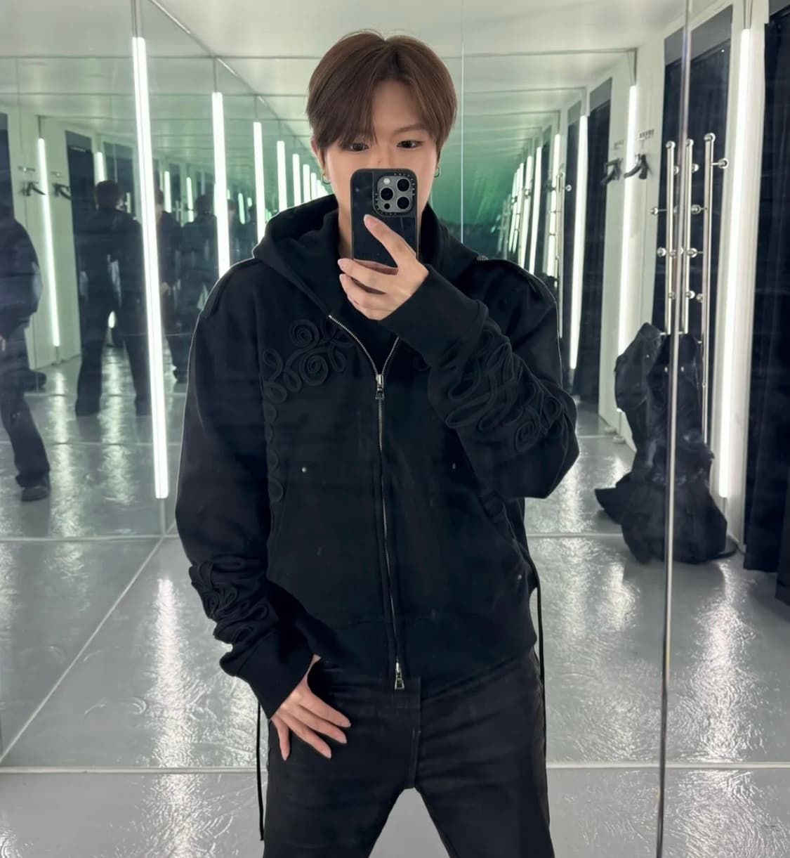 (새상품) 레씨토 나플레옹 후드집업 블랙 상품이미지1