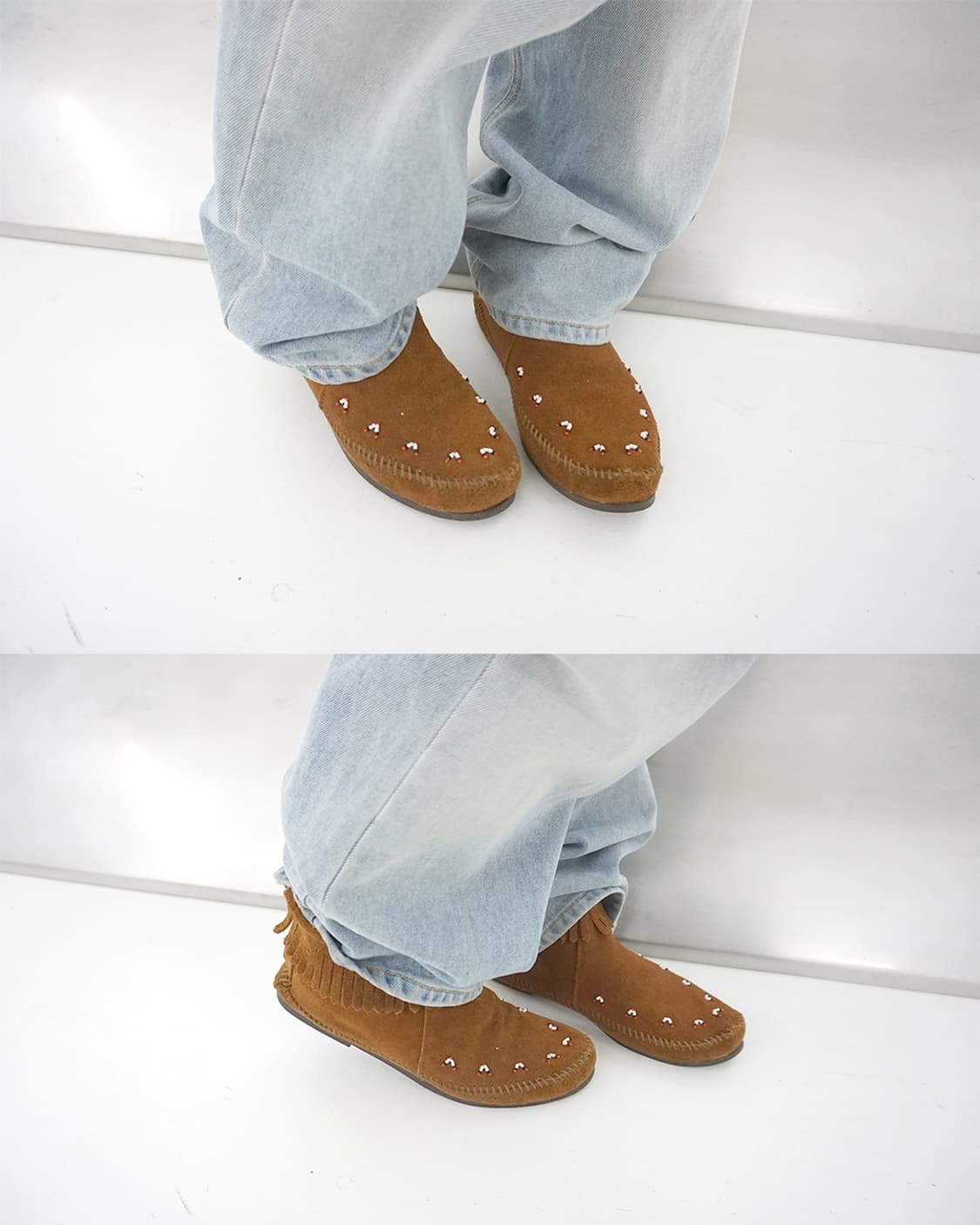 Minnetonka 프린지 부츠 스웨이드 상품이미지8