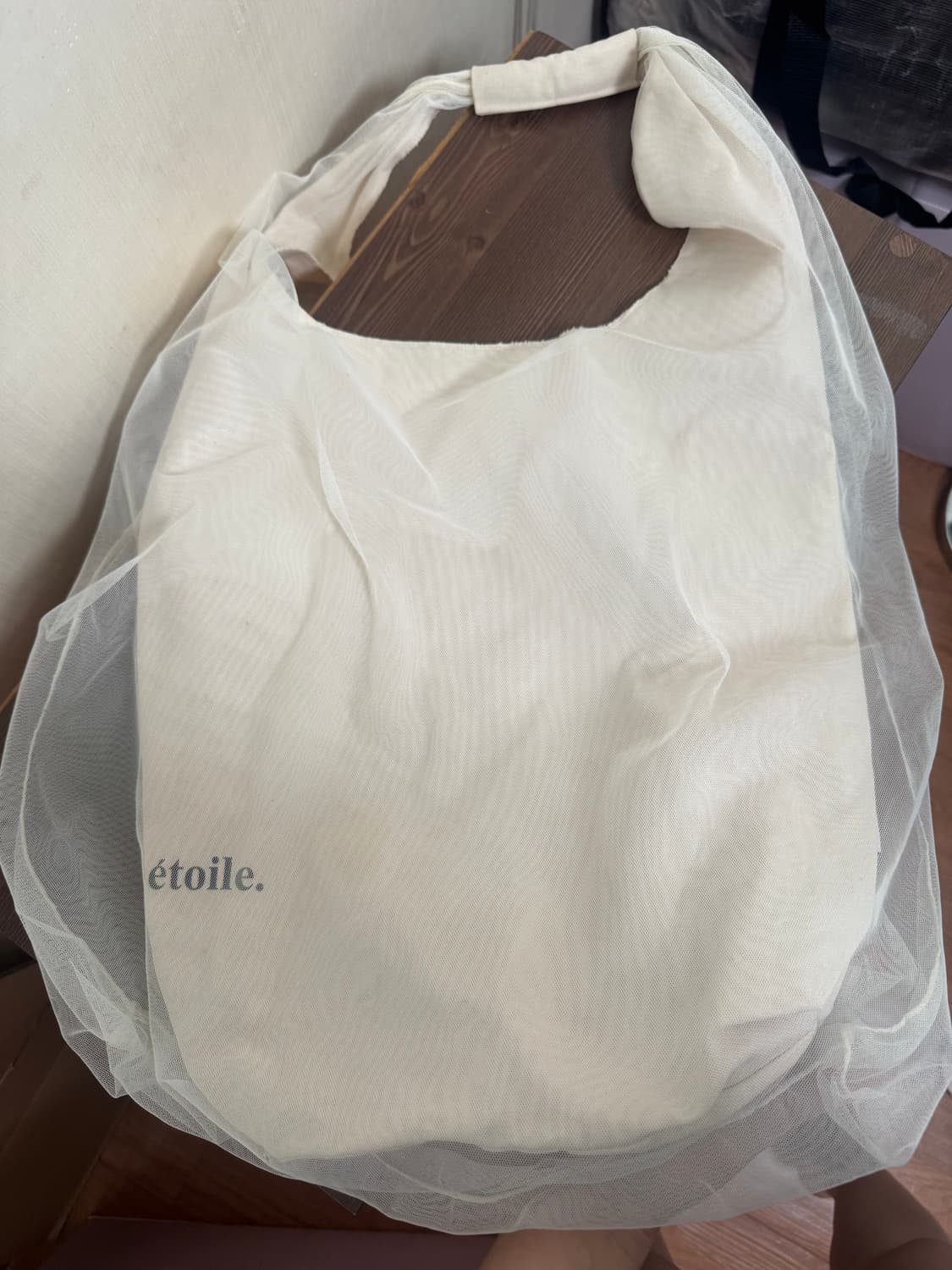 펀프롬펀 매쉬 레이어드 숄더백 에코백 아이보리 cos 상품이미지3