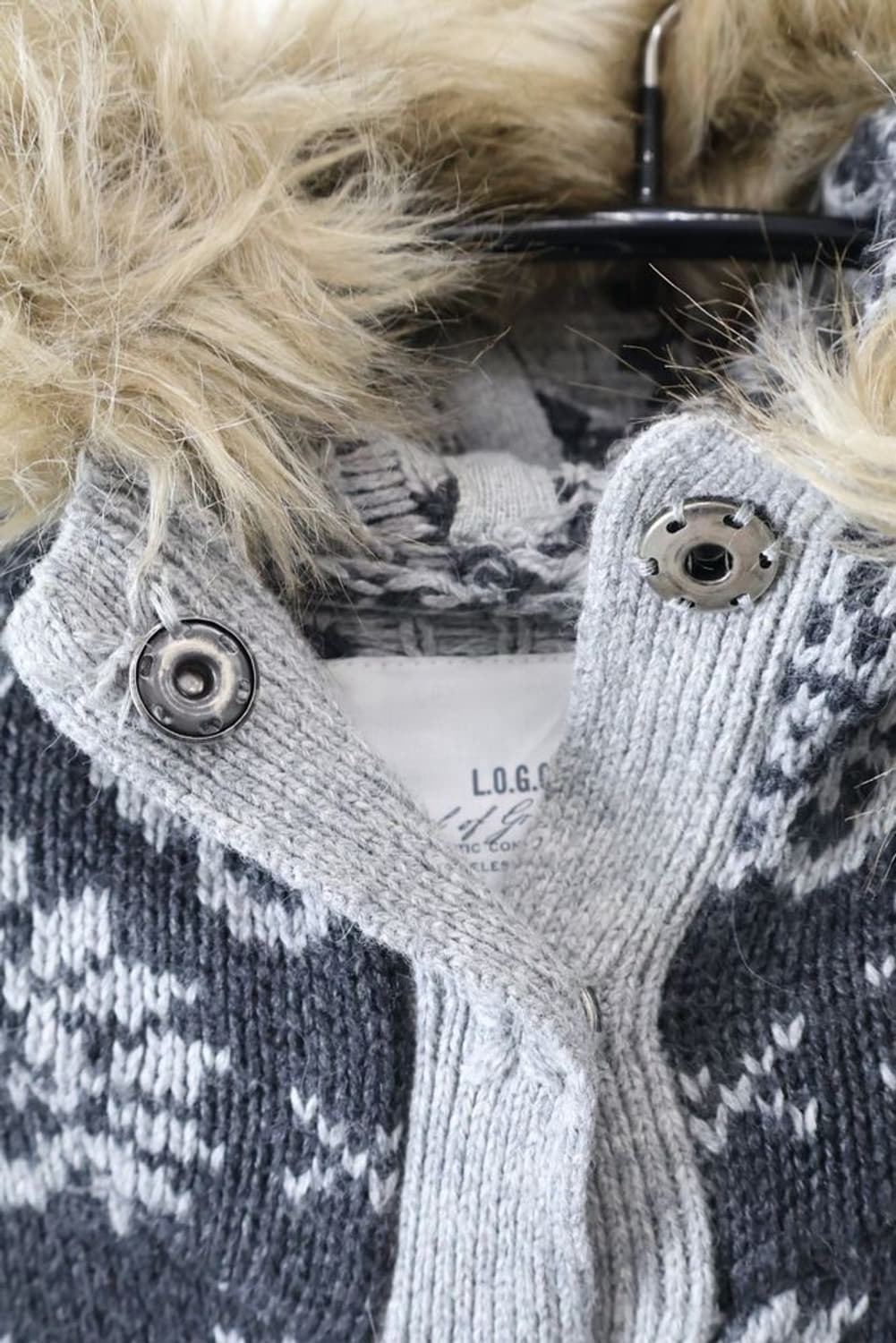 H&M L.O.G.G Nordic Knit Hoodie 상품이미지7