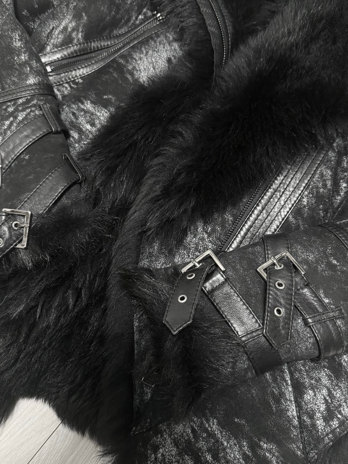 DEMOO Fur Shearling Leopard Mustang Jack 상품이미지3