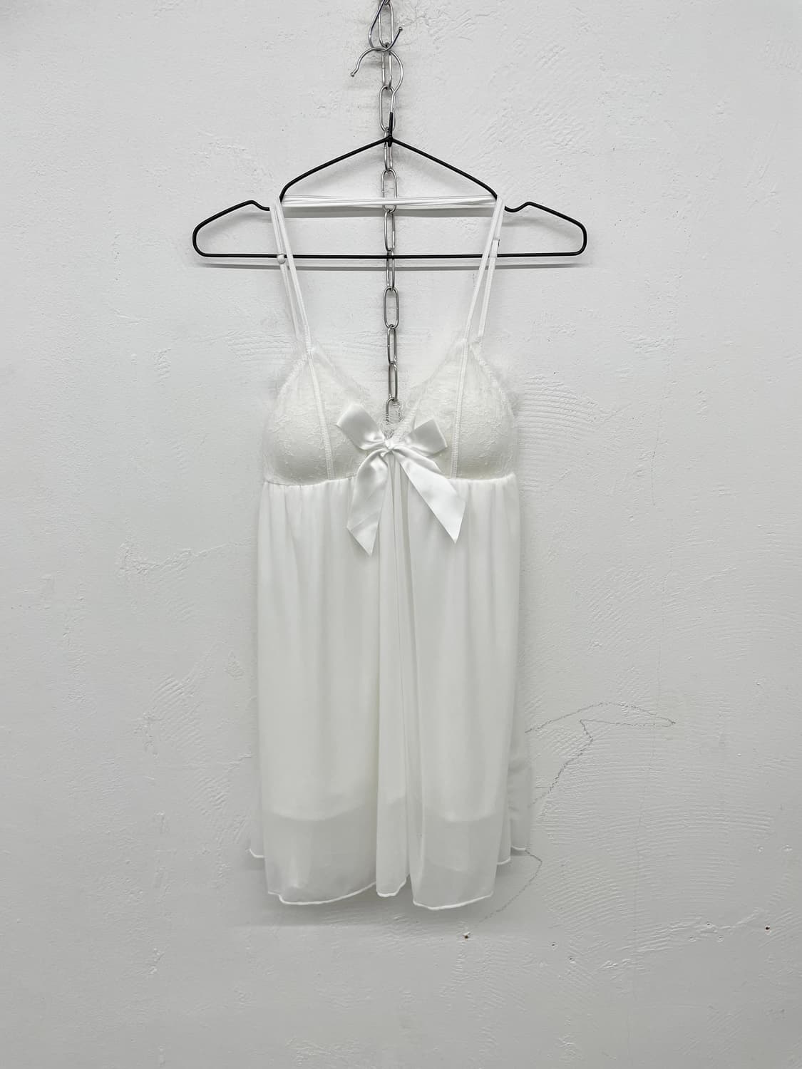 화이트 시어 레이스 슬립 상품이미지4