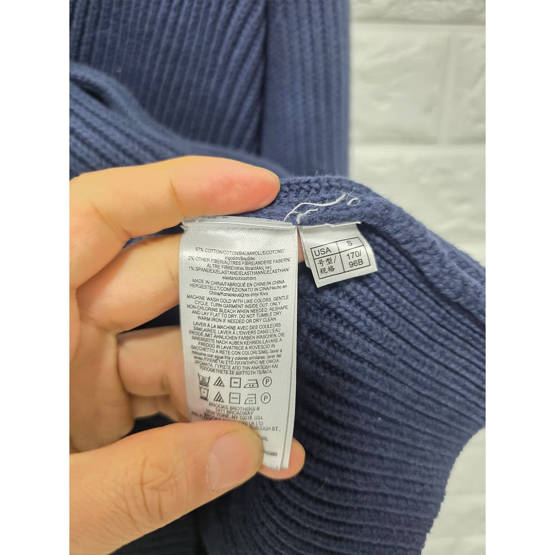 브룩스 브라더스 네이비 숄카라 가디건 Free 상품이미지3