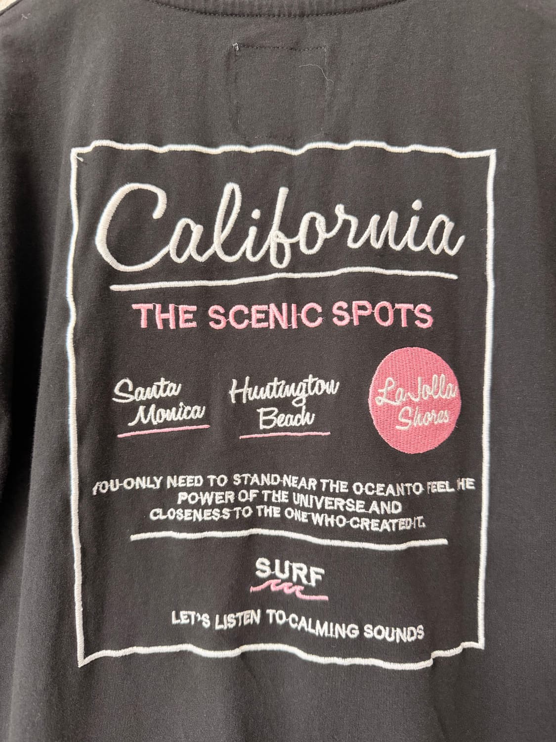 롱 블랙 원피스 반팔 자수 캘리포니어 상품이미지5