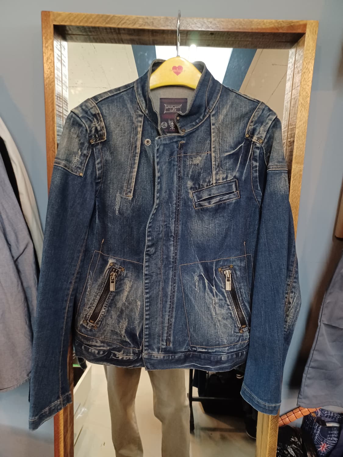 버커루 빈티지 라이더 데님 자켓 m L 상품이미지1