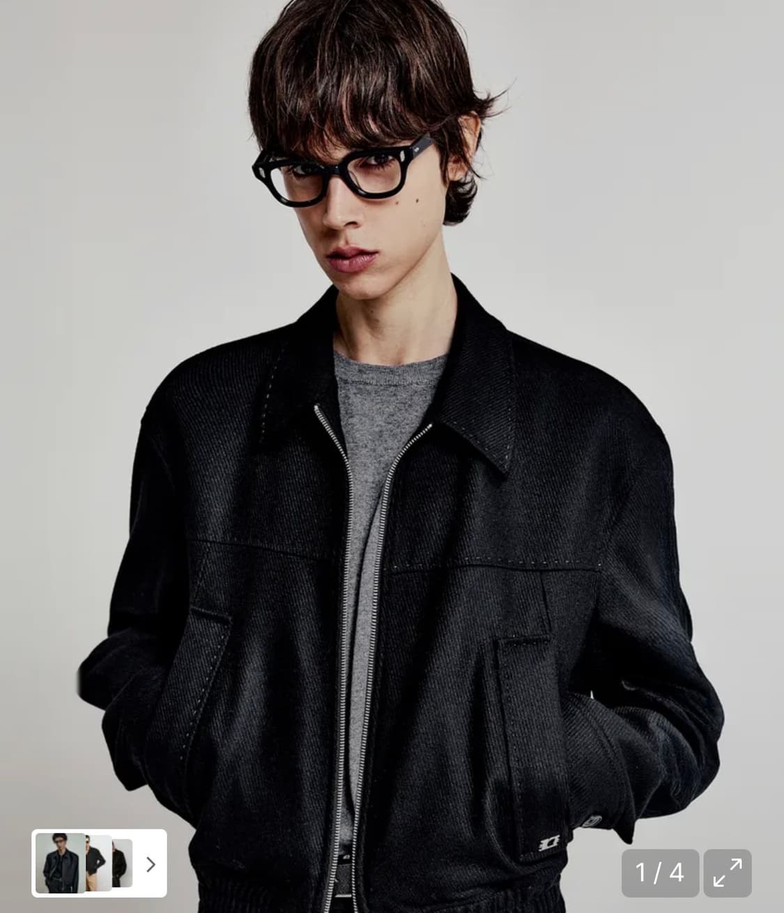 엘무드 아이코닉 울 블루종 자켓 MAINE 블랙 44 상품이미지1