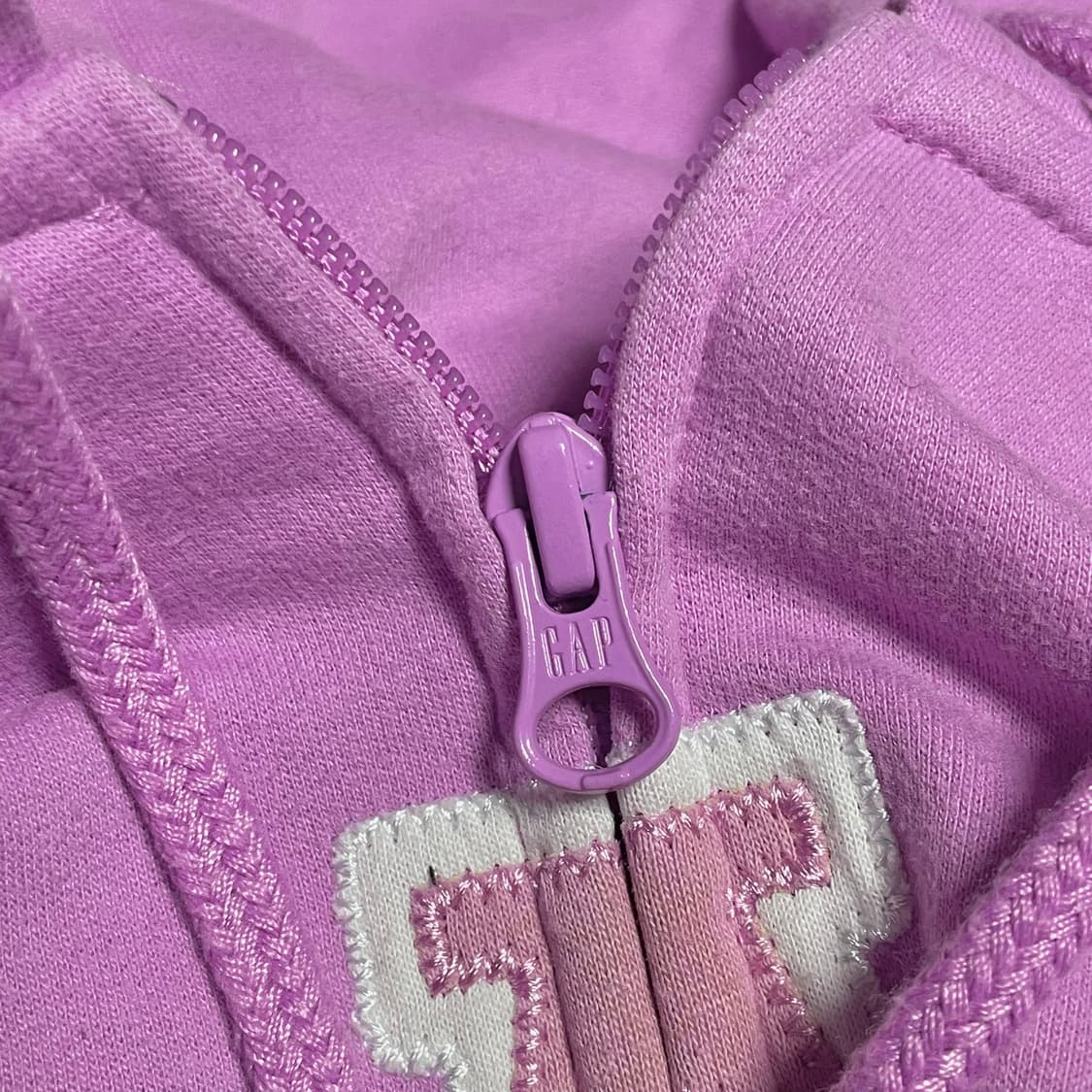 [희귀컬러] GAP 갭 라벤더 핑크 후드집업 여성용 (남녀 착용가능) 상품이미지4