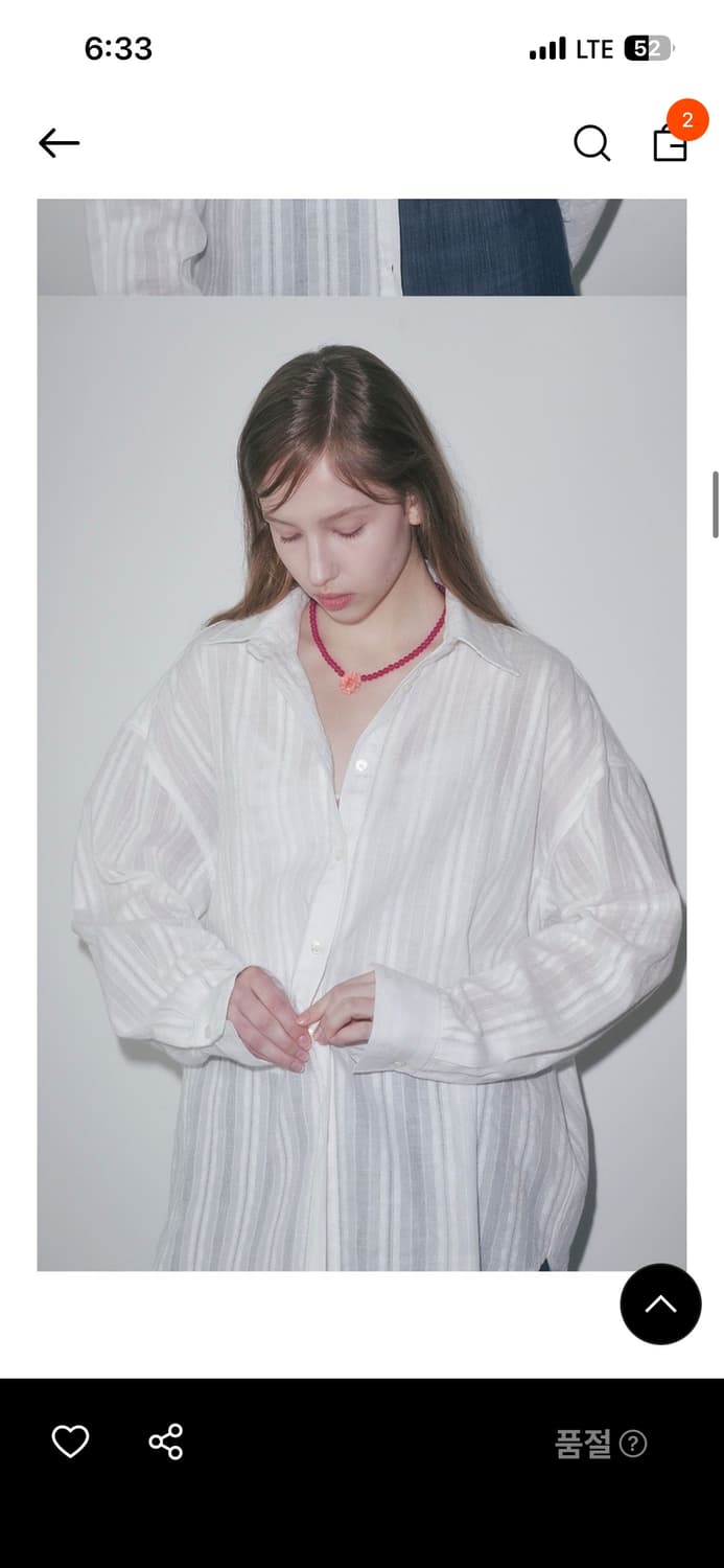 펀프롬펀 bubble rose necklace, orange 상품이미지3