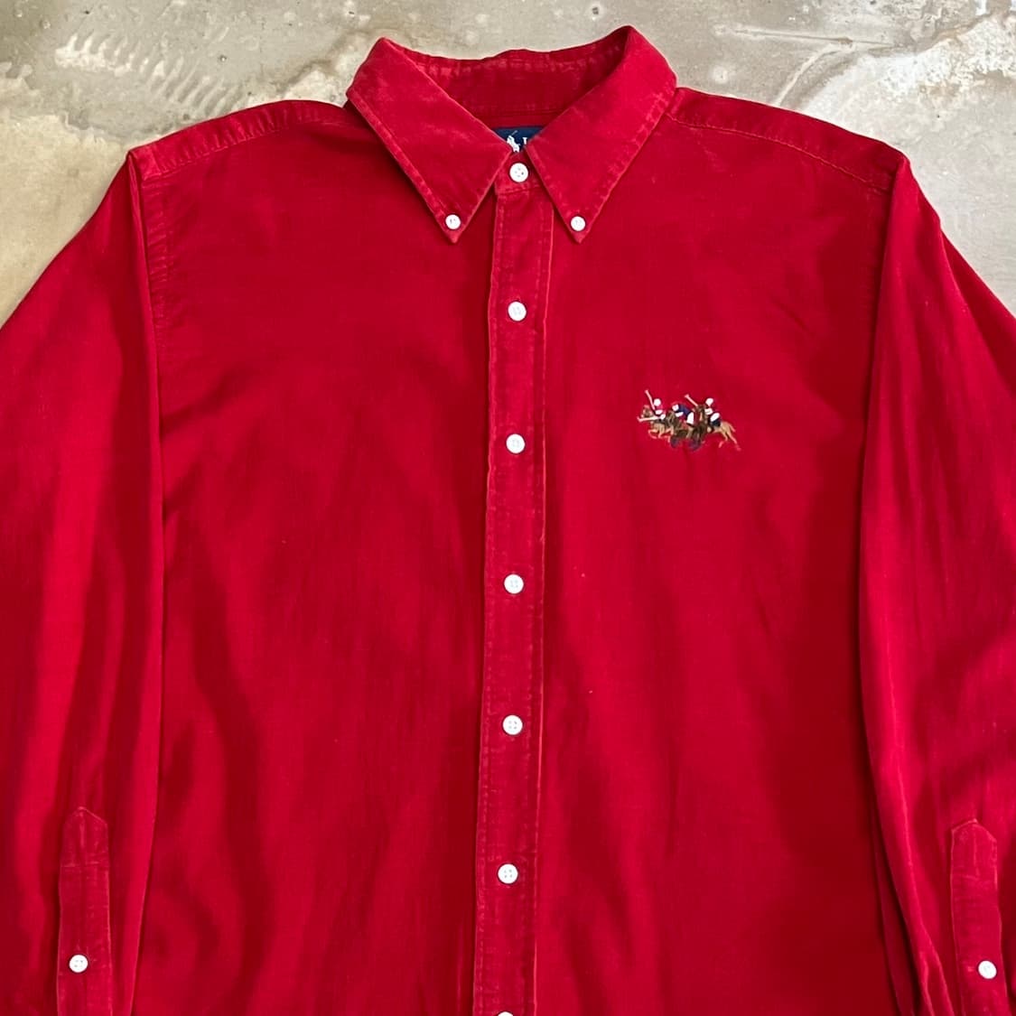 XL 폴로랄프로렌 기마로고 코듀로이 레드 셔츠  상품이미지1