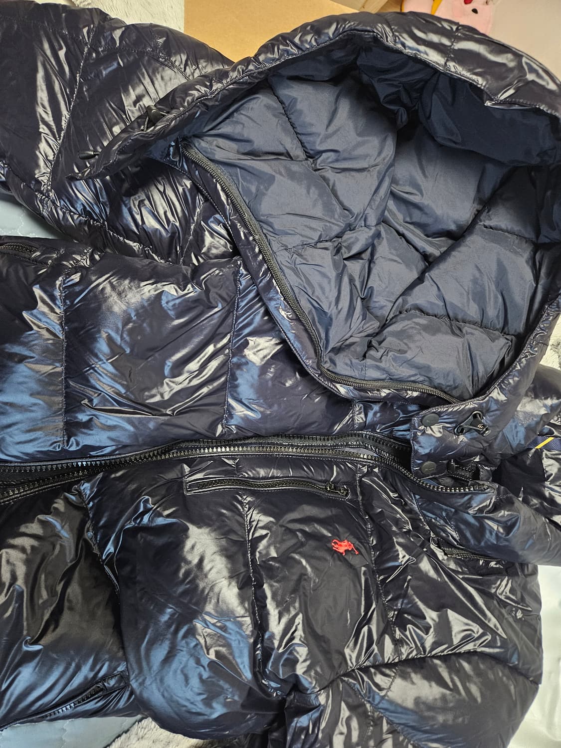 폴로 유광 패딩 m 상품이미지3