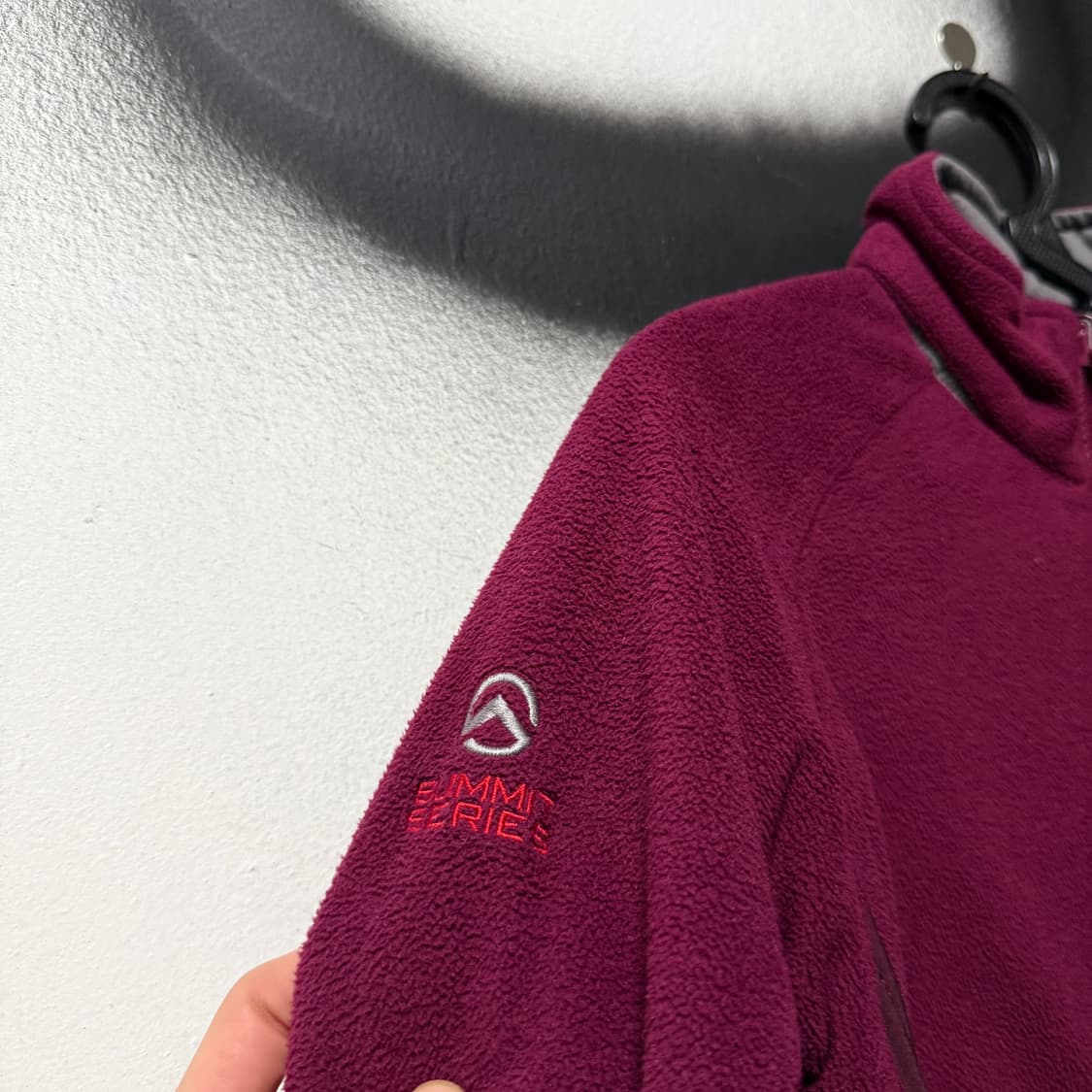 노스페이스 플럼 색상 나일론 배색 플리스 자켓 상품이미지4